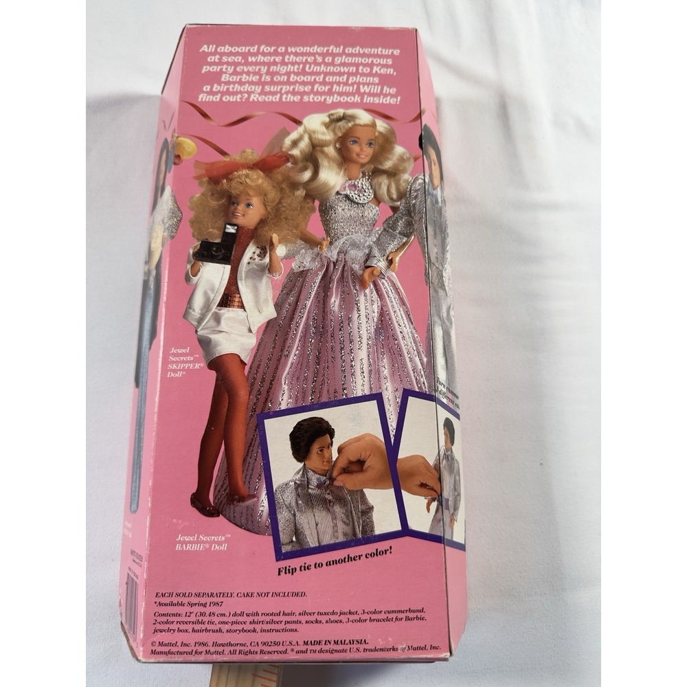 Mattel Jewel Secrets Ken Doll New 1986 Color Change Tux Storybook Original Box - Picture 5 of 10